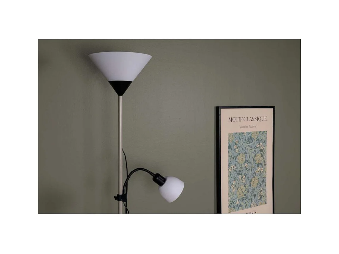 Bagasi verlichting vloerlamp 24,5x24,5x178cm plastic beige, zwart, wit.