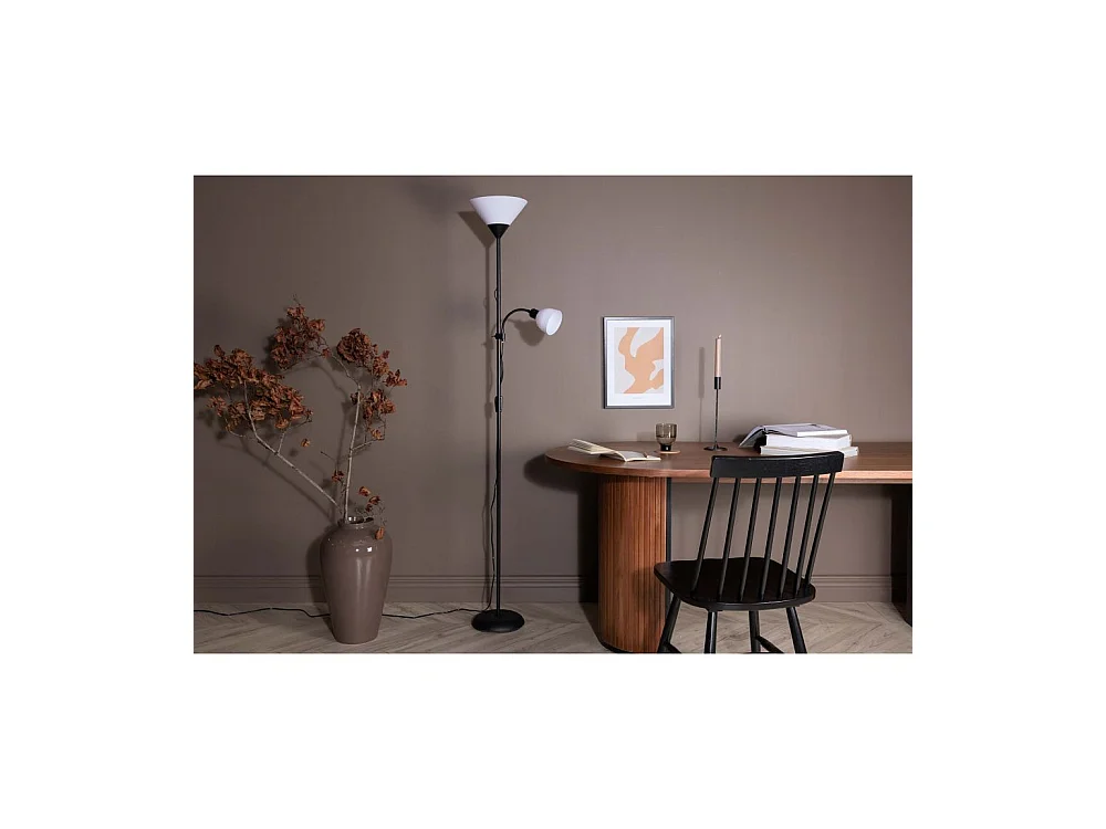 Bagasi verlichting vloerlamp 24,5x24,5x178cm plastic zwart, wit.