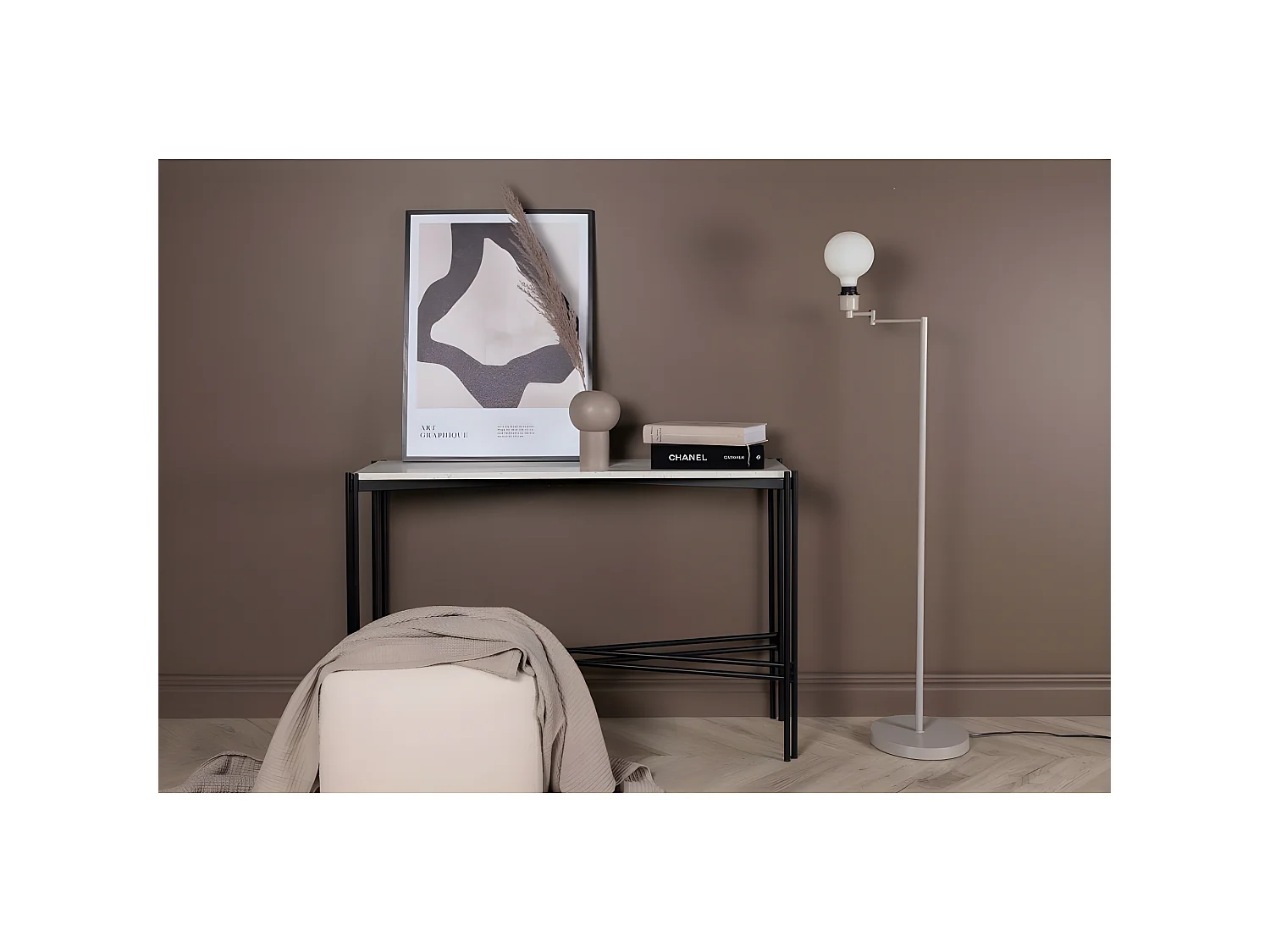 Lampadaire Design "Virro" 126cm Beige