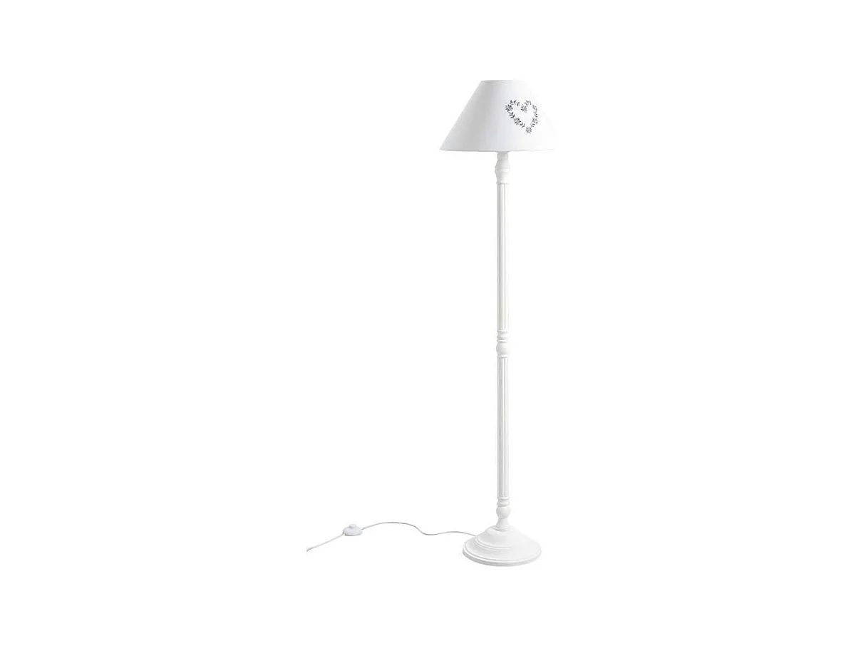 Lampadaire en bois blanc 150cm