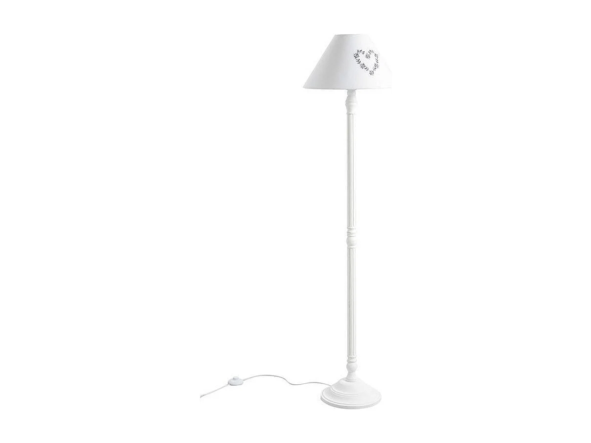 Lampadaire en bois blanc 150cm