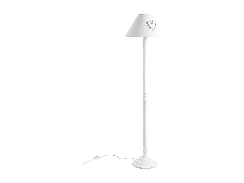 Lampadaire en bois blanc 150cm