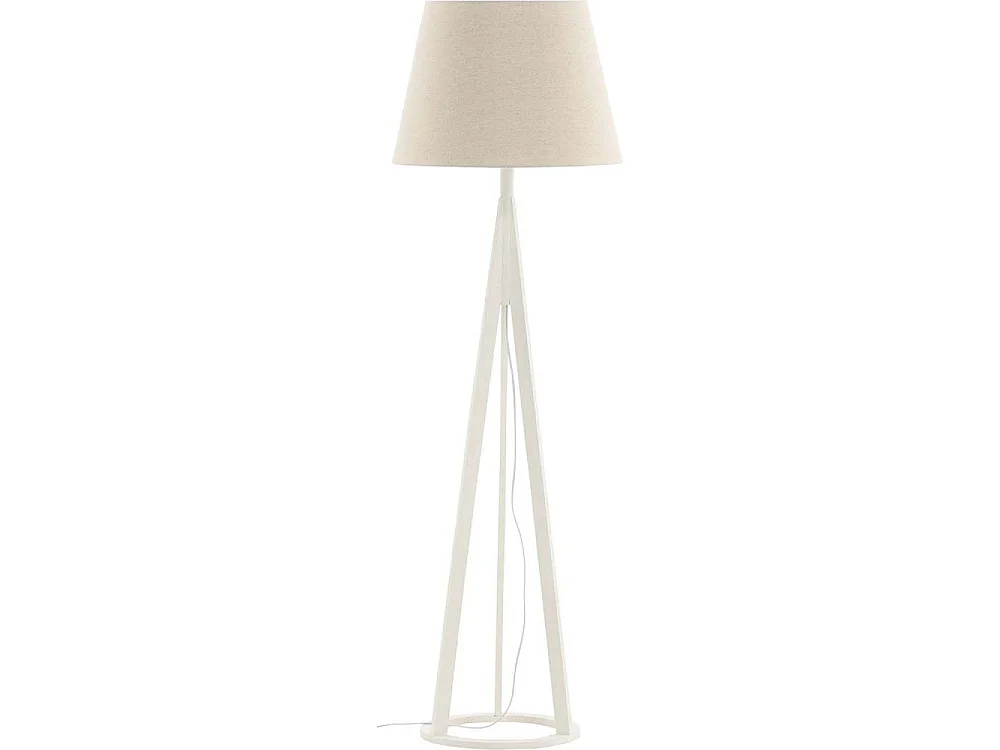 Lampadaire en Bois "Kona" 160cm Blanc
