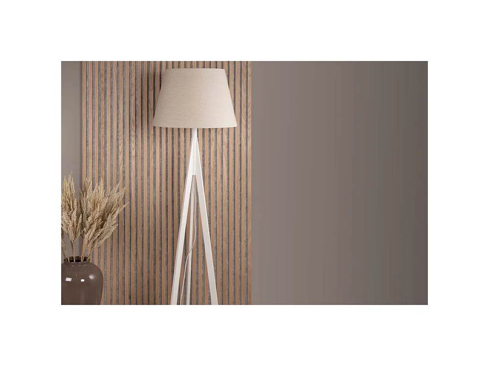 Kona verlichting vloerlamp 51x51x160cm stof beige, wit.
