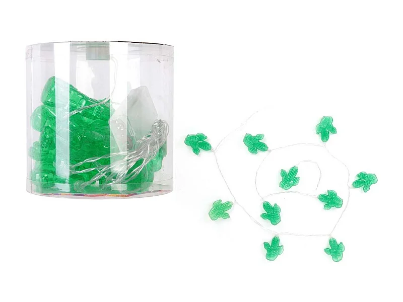 Guirlande lumineuse cactus 10 LED 165 cm (Lot de 2)