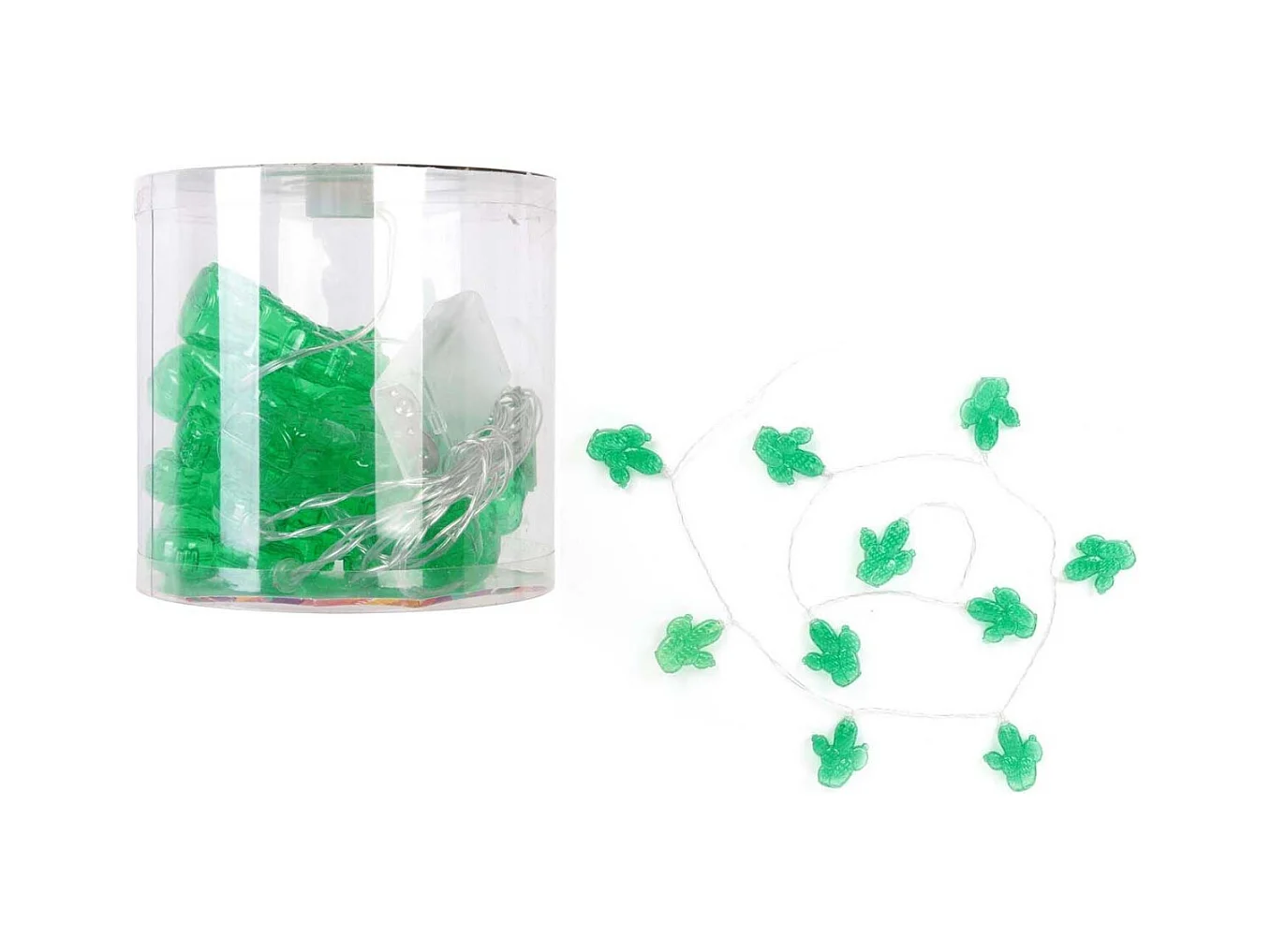 Guirlande lumineuse cactus 10 LED 165 cm (Lot de 2)