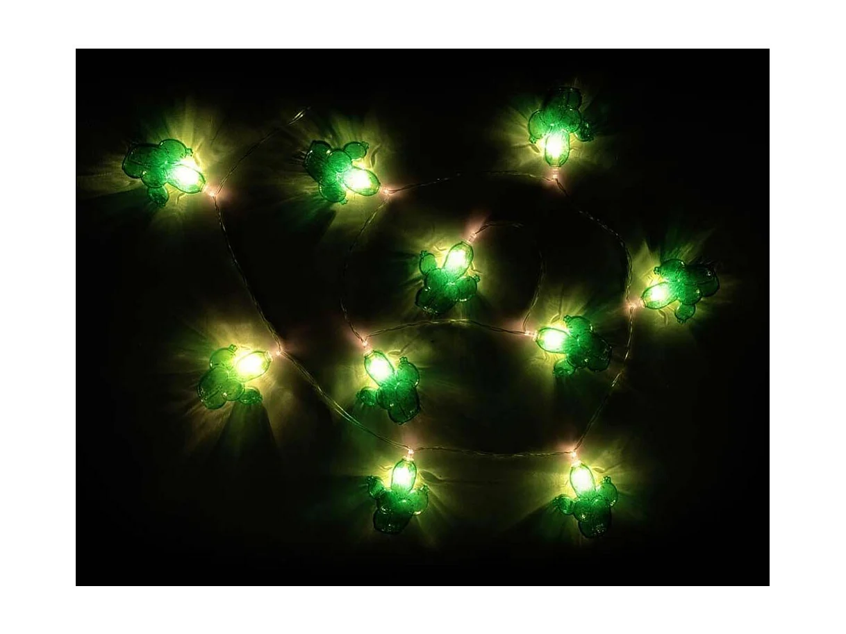 Guirlande lumineuse cactus 10 LED 165 cm (Lot de 2)
