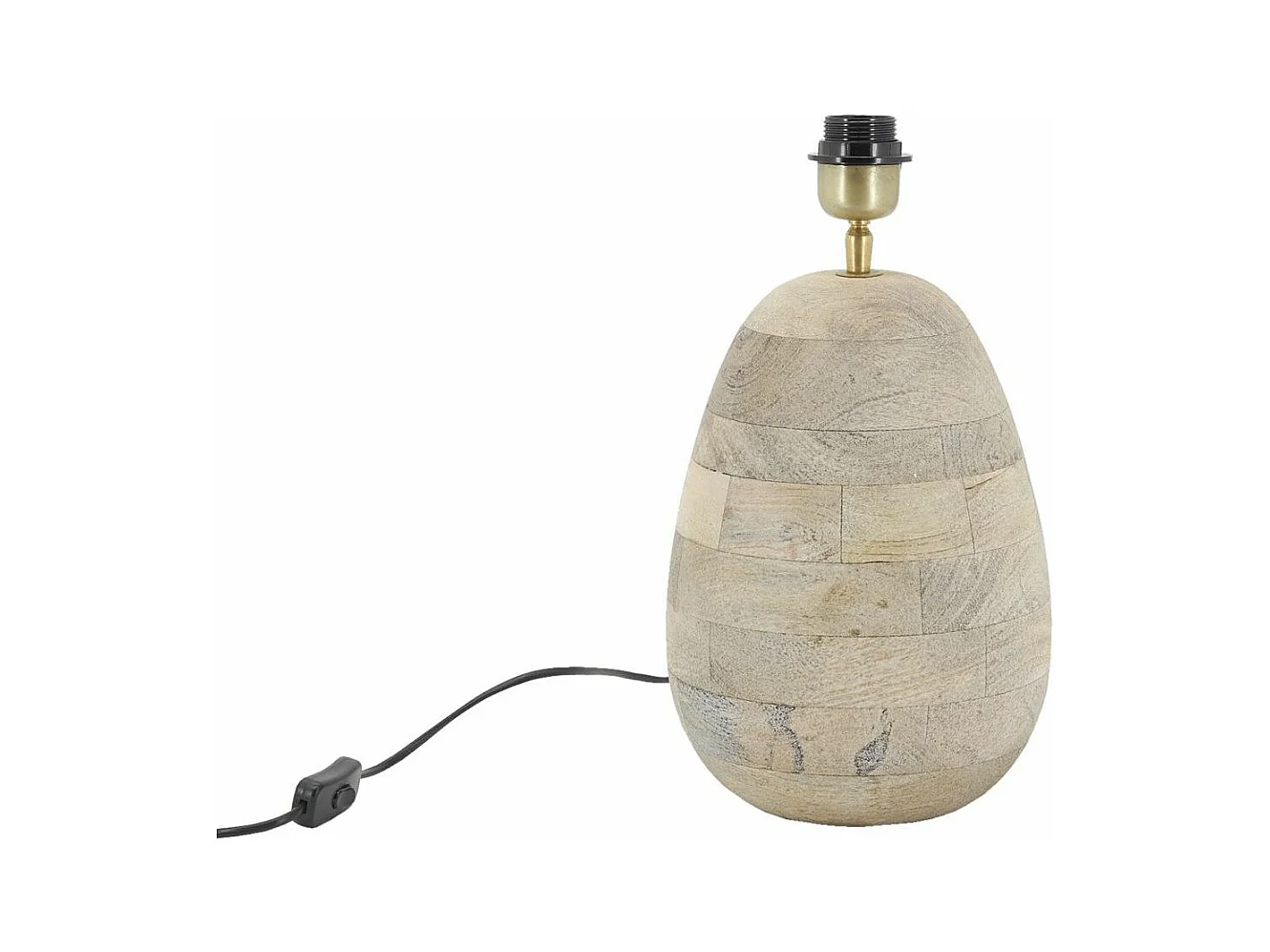 Pied de lampe ovale en manguier