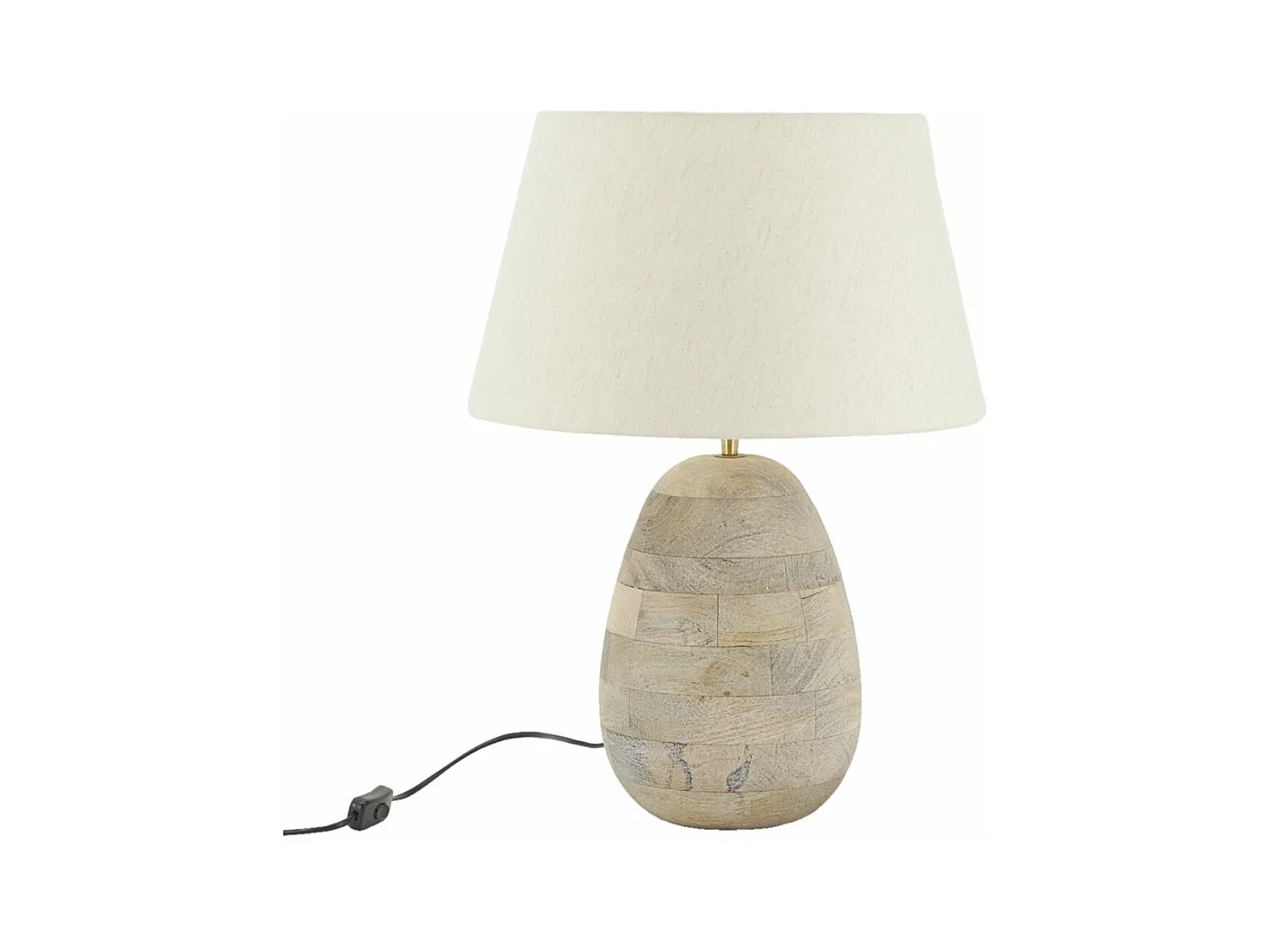 Pied de lampe ovale en manguier