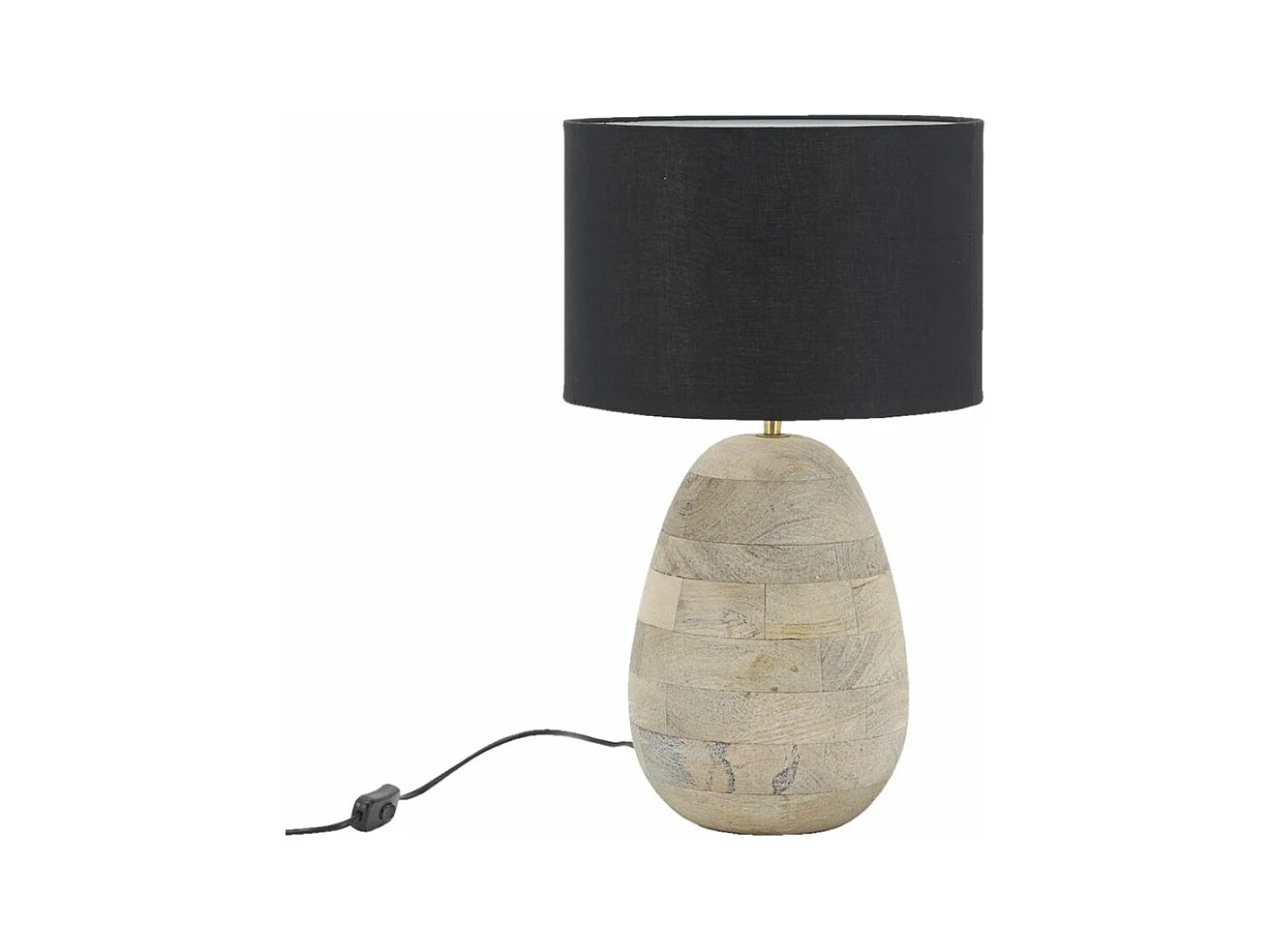 Pied de lampe ovale en manguier
