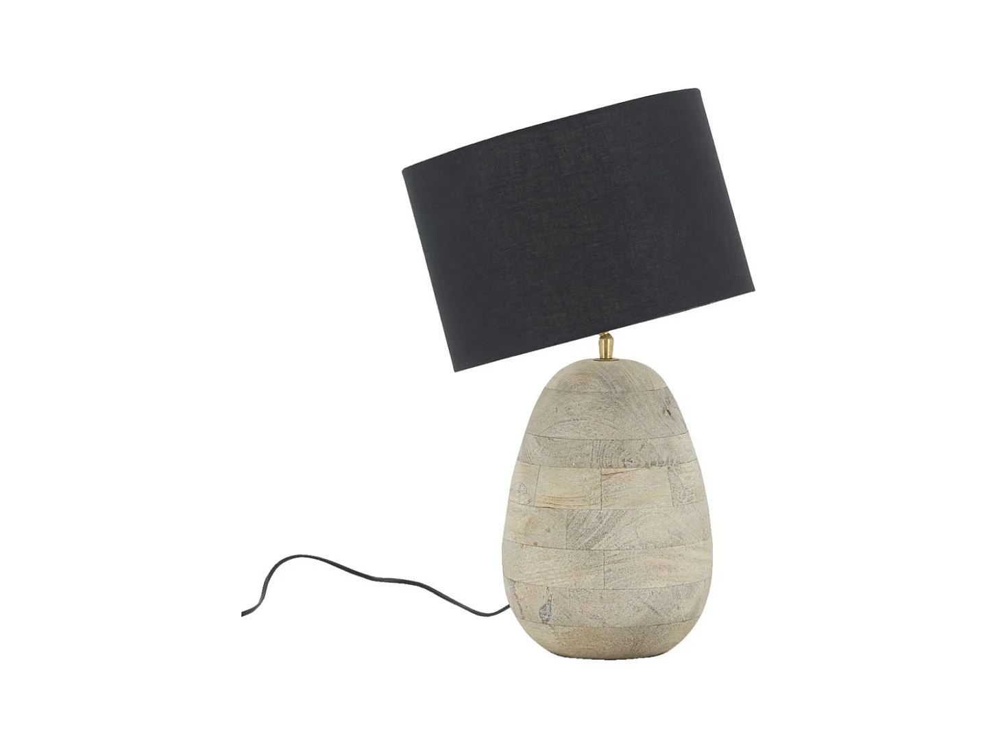 Pied de lampe ovale en manguier