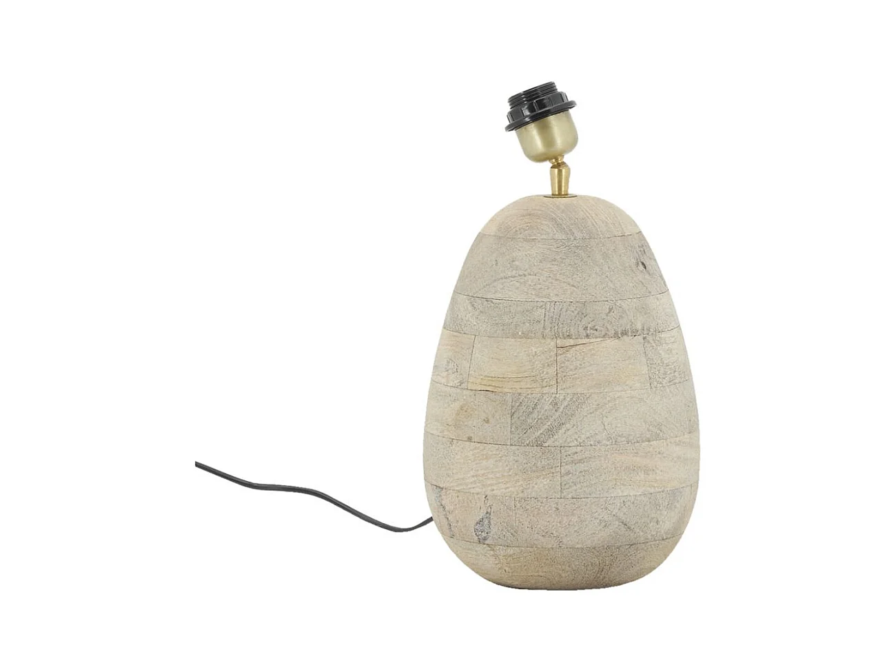 Pied de lampe ovale en manguier