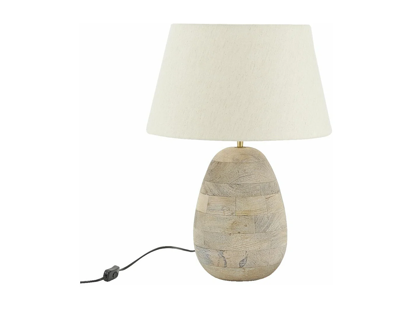 Pied de lampe ovale en manguier