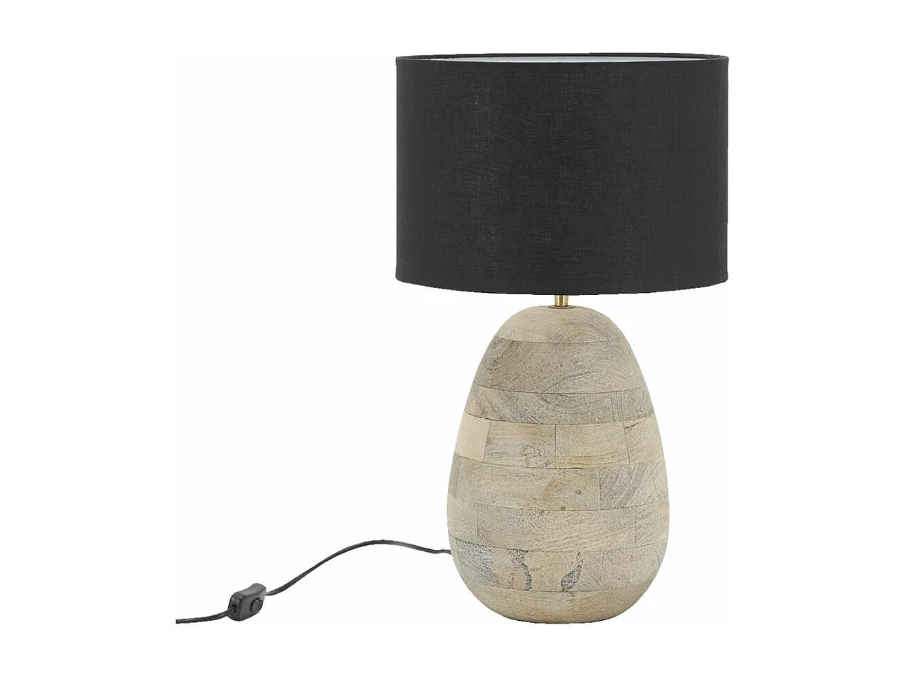 Pied de lampe ovale en manguier