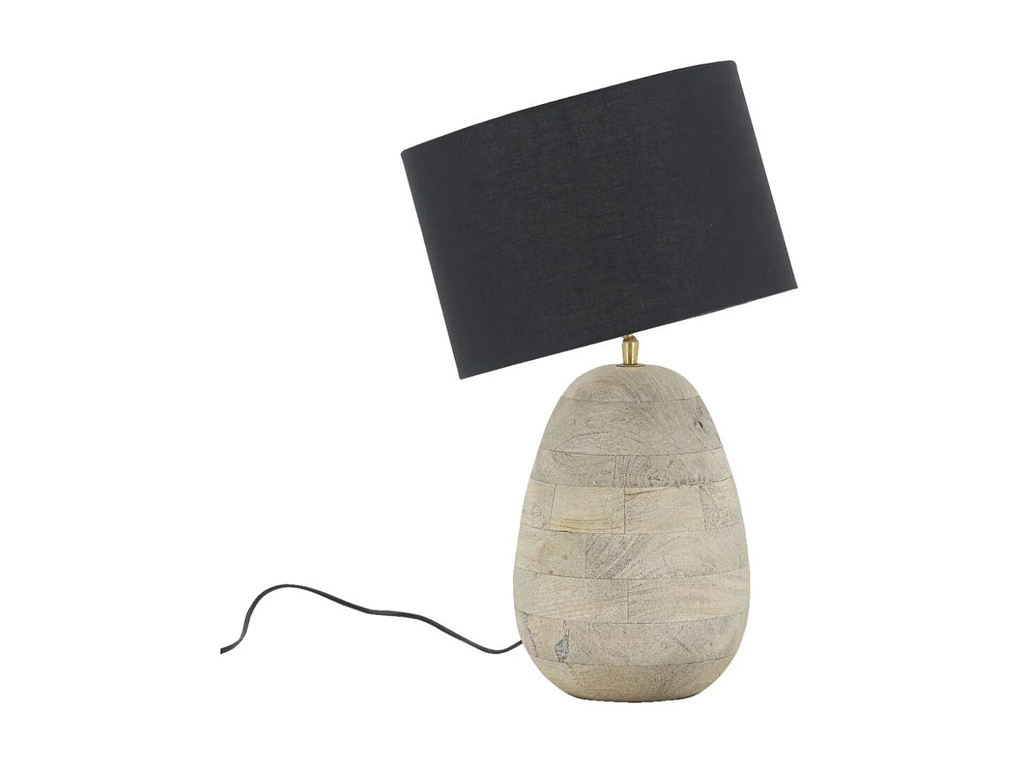 Pied de lampe ovale en manguier