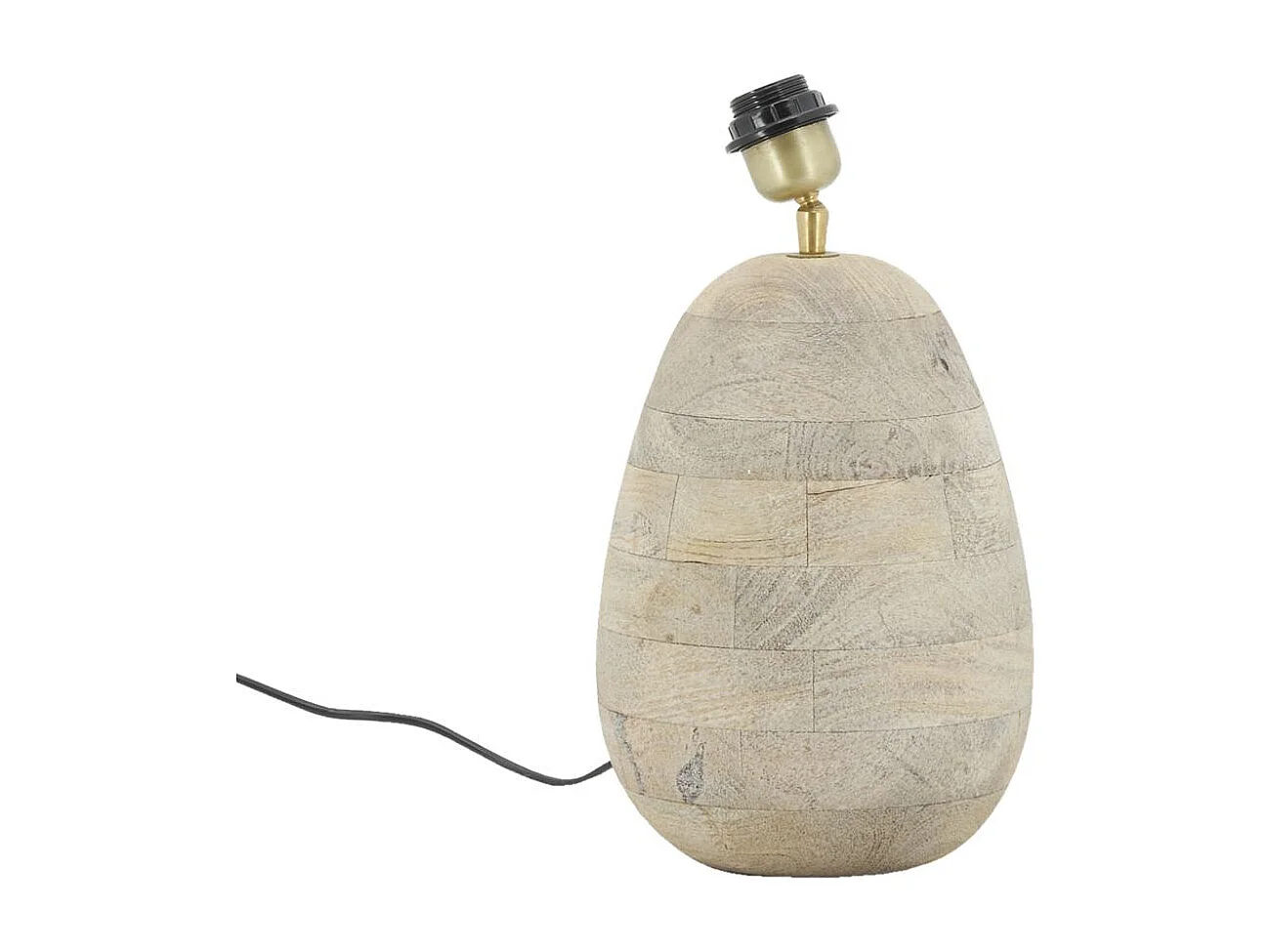 Pied de lampe ovale en manguier