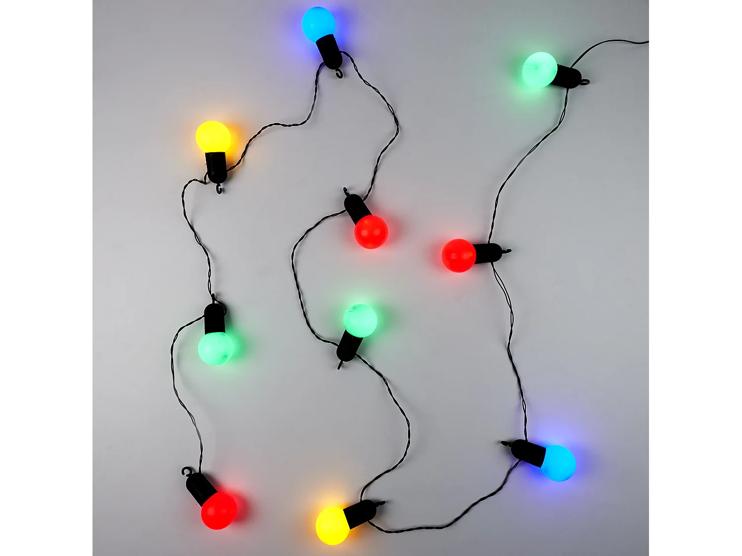 Guirlande Ampoules Multicolores Exterieur 10 Led Rouge, Vert, Bleu