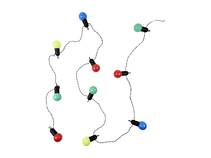Guirlande Ampoules Multicolores Exterieur 10 Led Rouge, Vert, Bleu