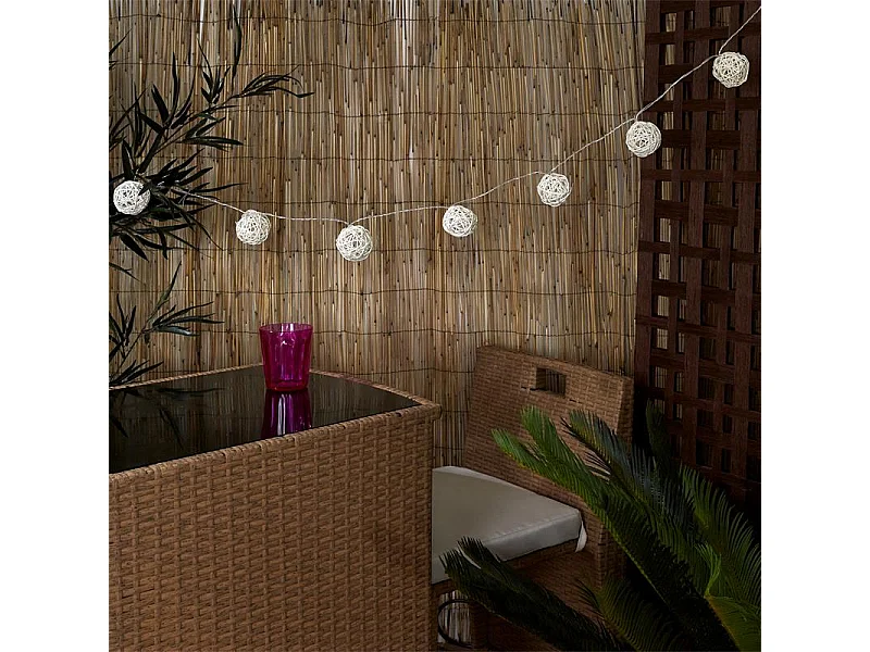 Guirlande Solaire 165cm Beige