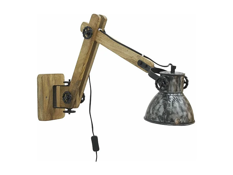 Applique en bois recyclé et métal Archi