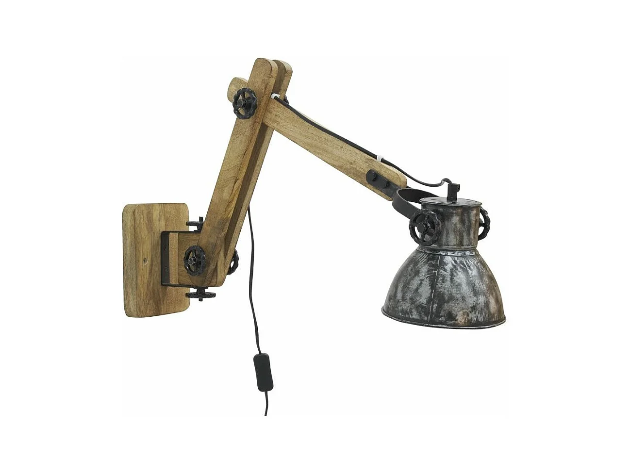 Applique en bois recyclé et métal Archi