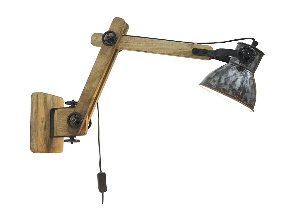 Applique en bois recyclé et métal Archi