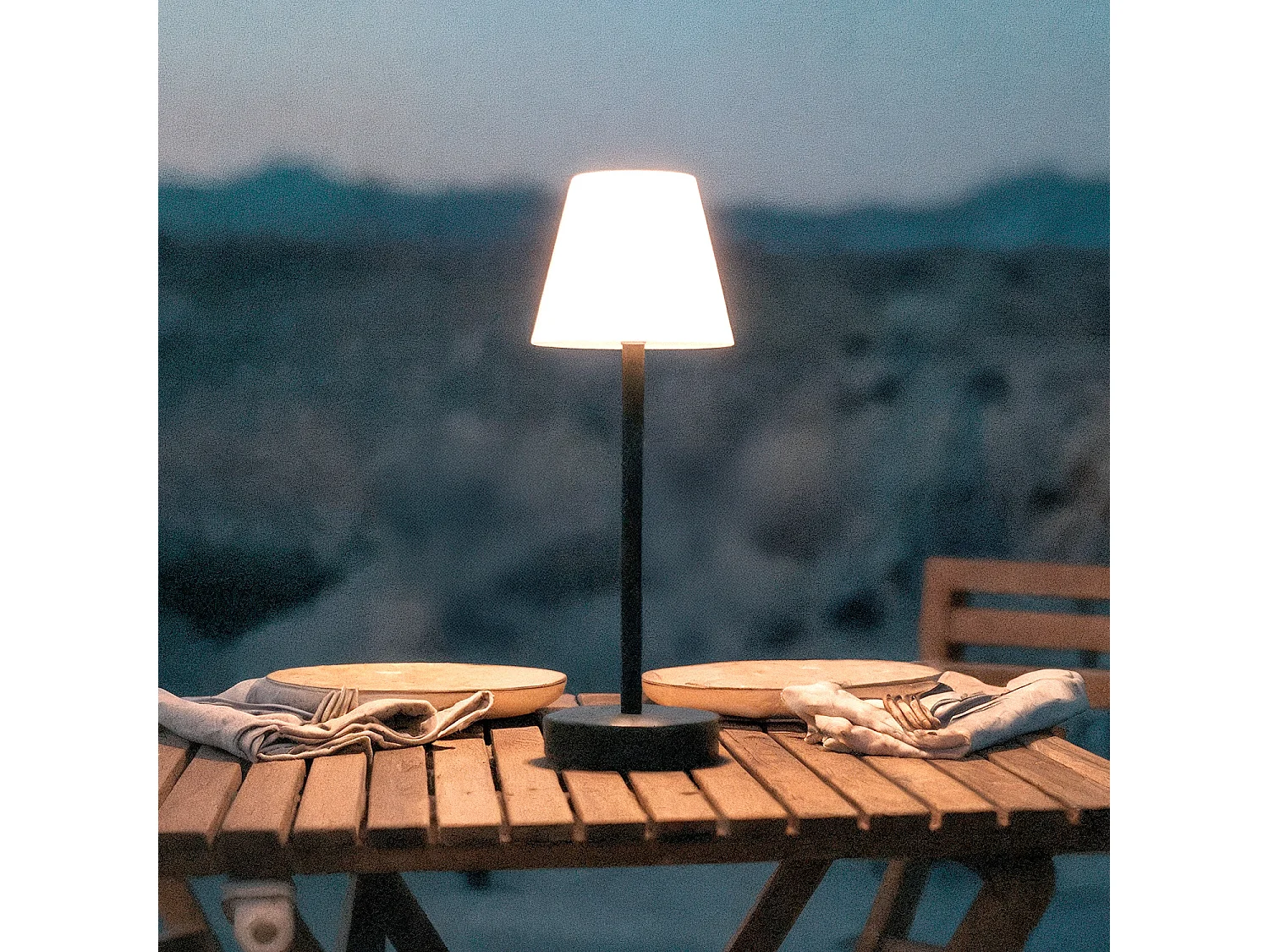 Lampe à poser intérieure extérieure Lola Slim 32 cm Anthracite