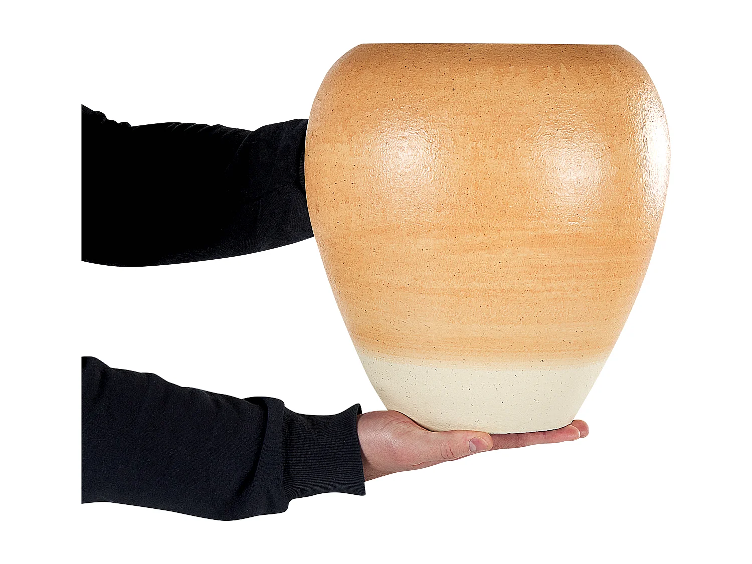 Vase décoratif SKIONE Céramique 34 cm Marron clair