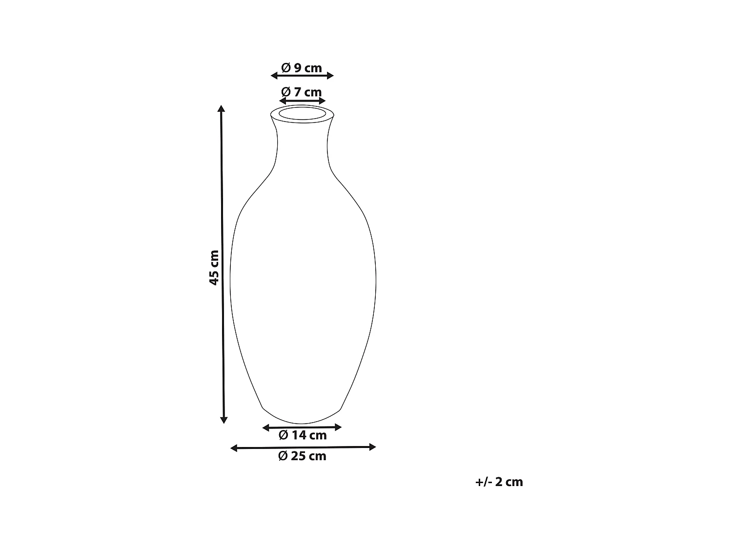 Decovaas DIKAJA Keramiek 45 cm Blauw
