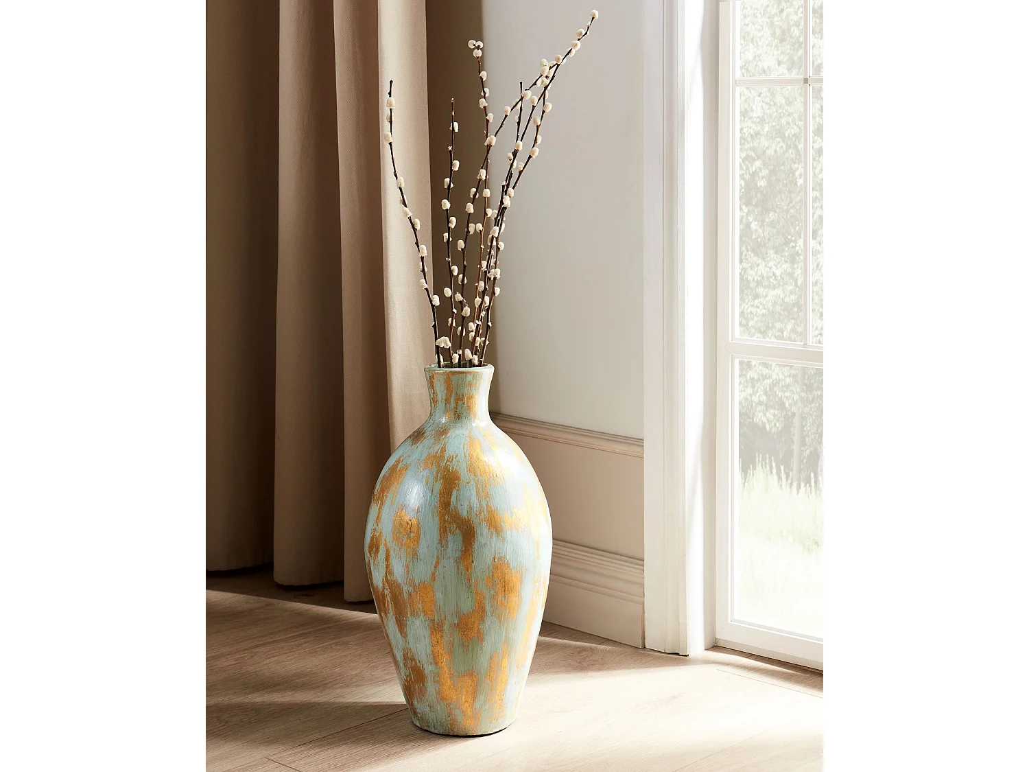 Decovaas DIKAJA Keramiek 45 cm Blauw