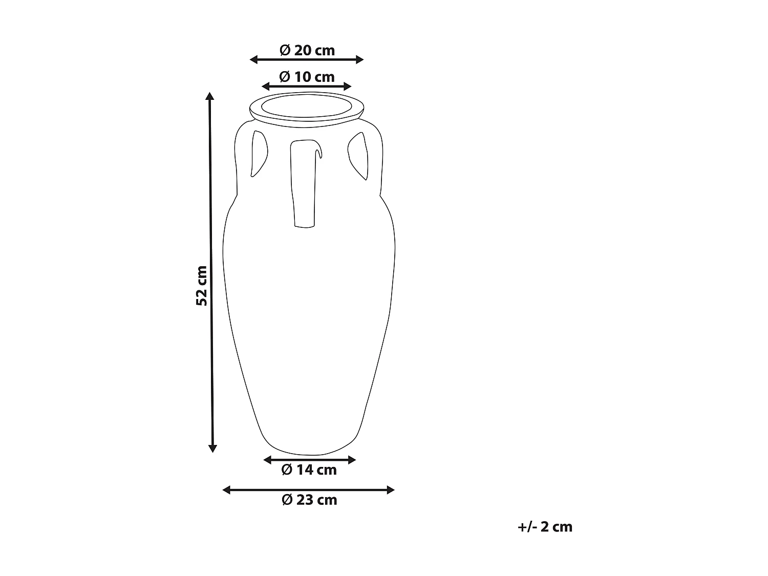 Jarrón decorativo FERAJ Cerámica 52 cm Multicolor