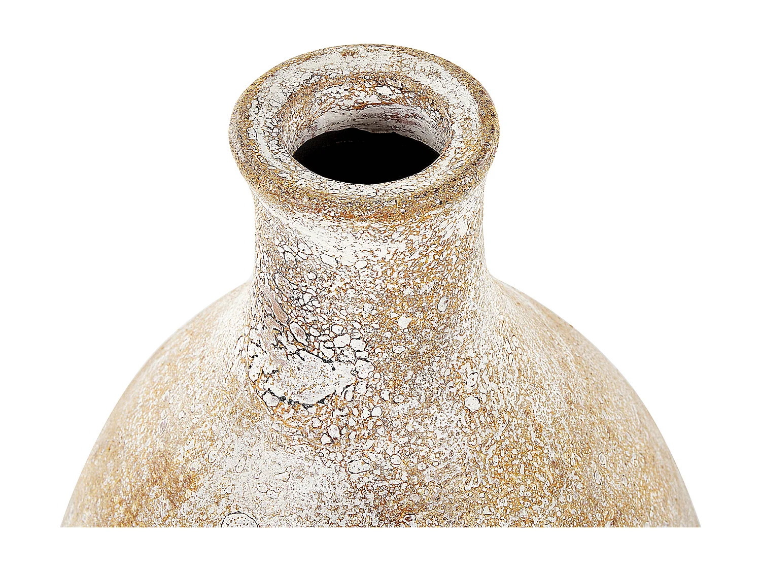 Terracotta Vaso decorativo 39 cm Beige Bianco CYRENA