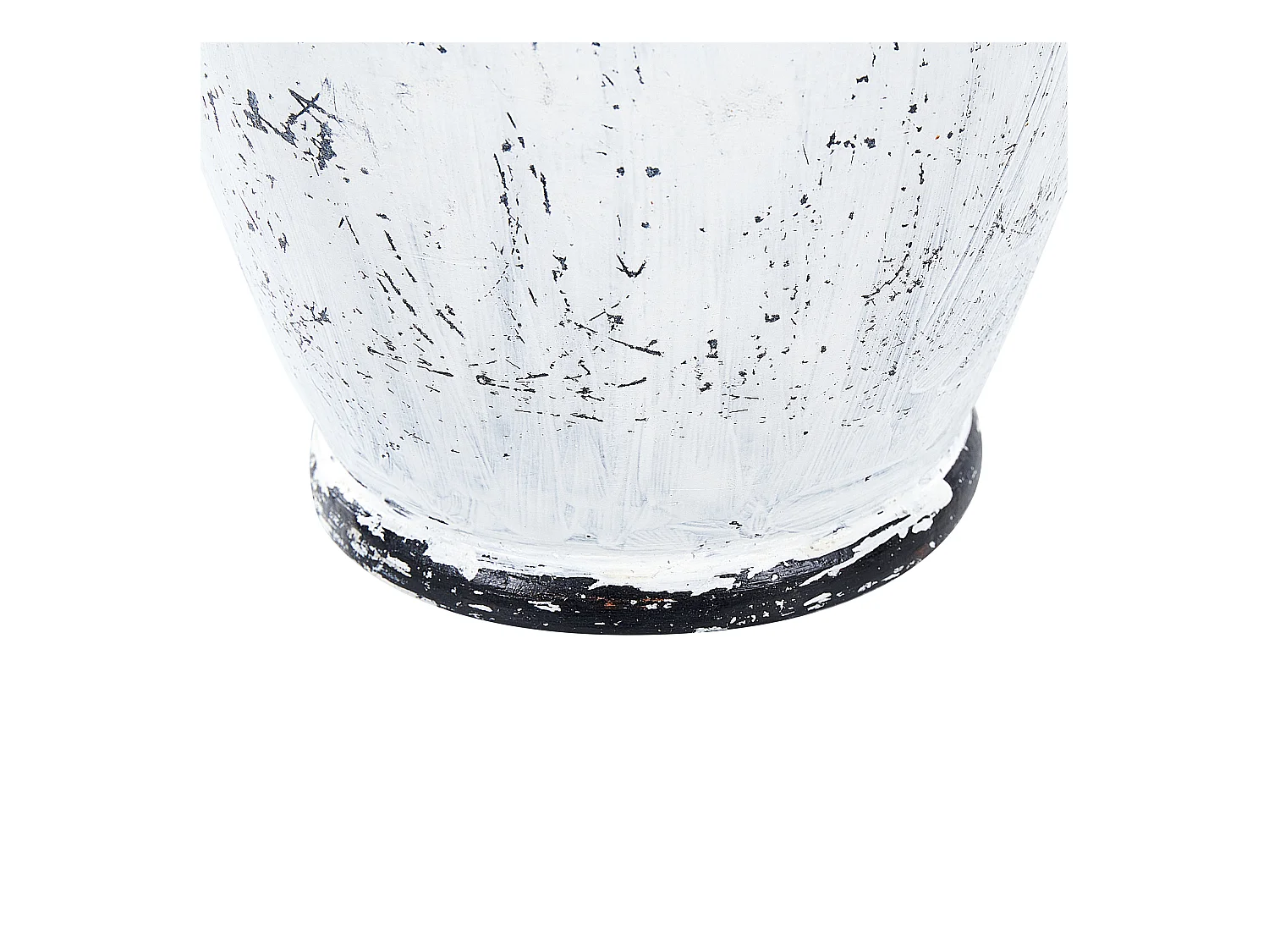 Dekorative Retro-Vase aus Terrakotta handgefertigt schwarz und weiß Massalia