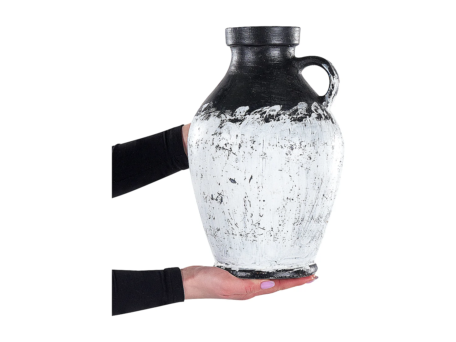 Jarro decorativo MASSALIA Cerâmica 33 cm Branco