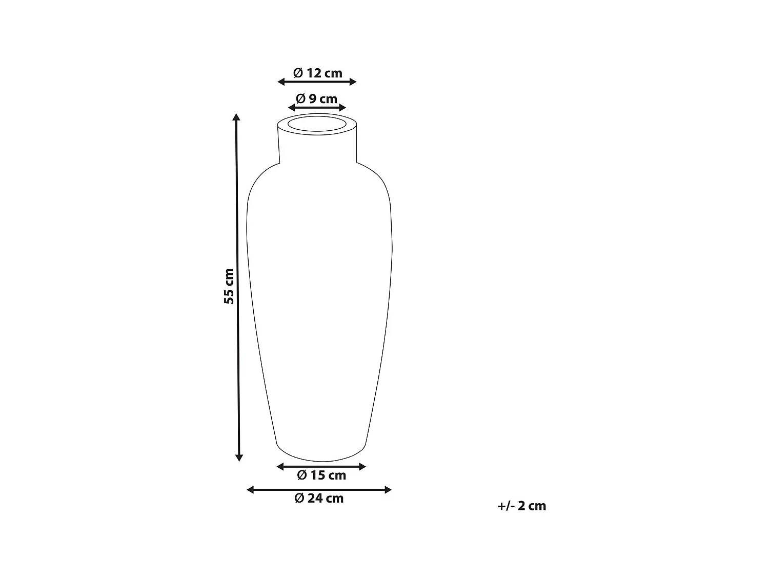 Vase décoratif GONNOS Céramique 55 cm Vert