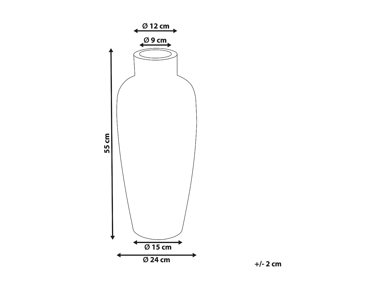 Vase décoratif GONNOS Céramique 55 cm Vert