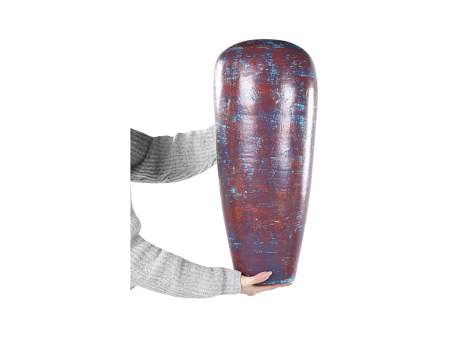 Vaso decorativo DOJRAN Ceramica 59 cm Marrone