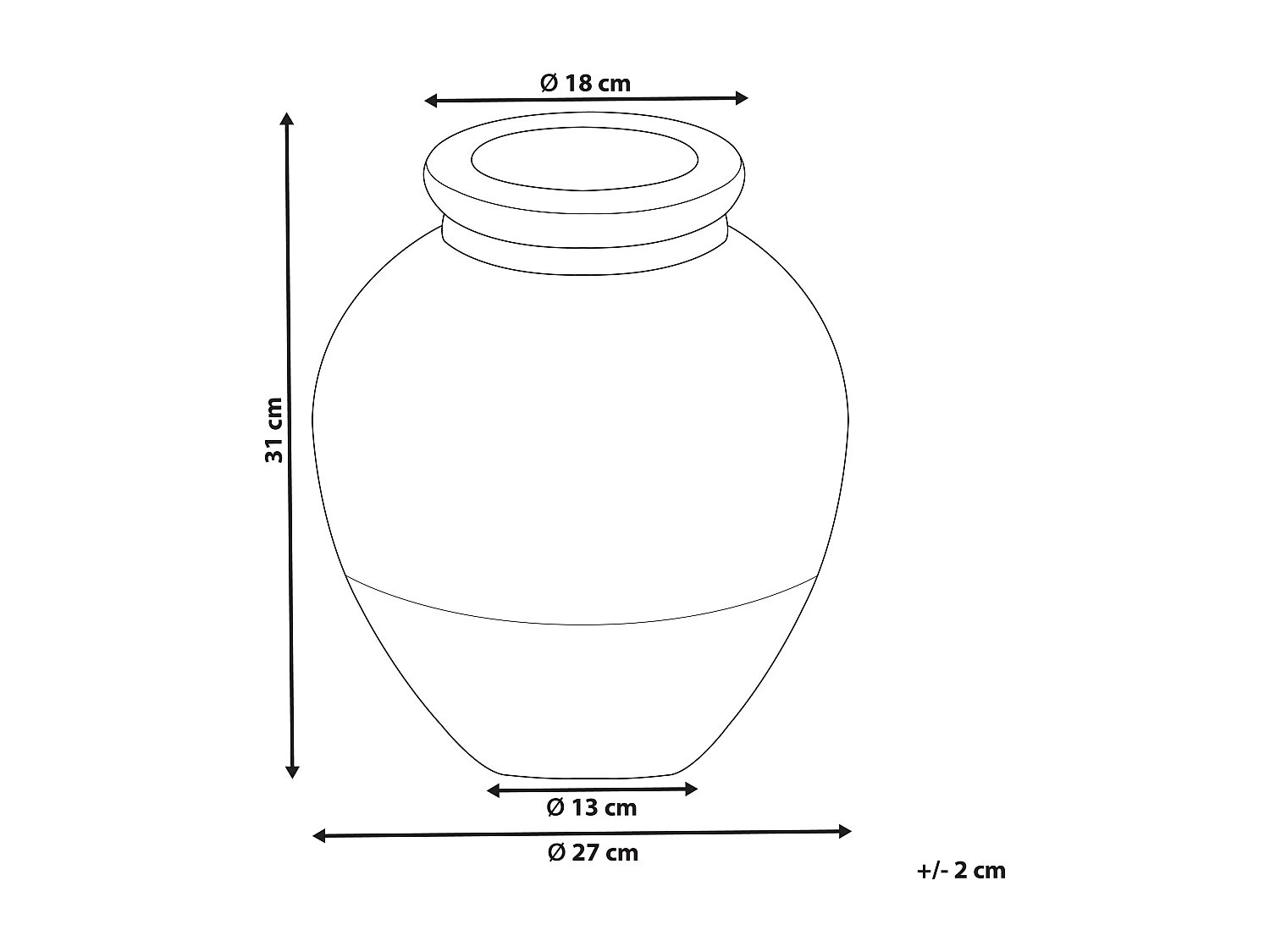 Dekorative Retro-Vase aus Terrakotta handgefertigt schwarz und rosa Daulis