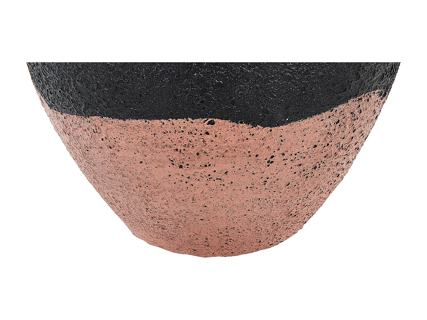 Dekorative Retro-Vase aus Terrakotta handgefertigt schwarz und rosa Daulis