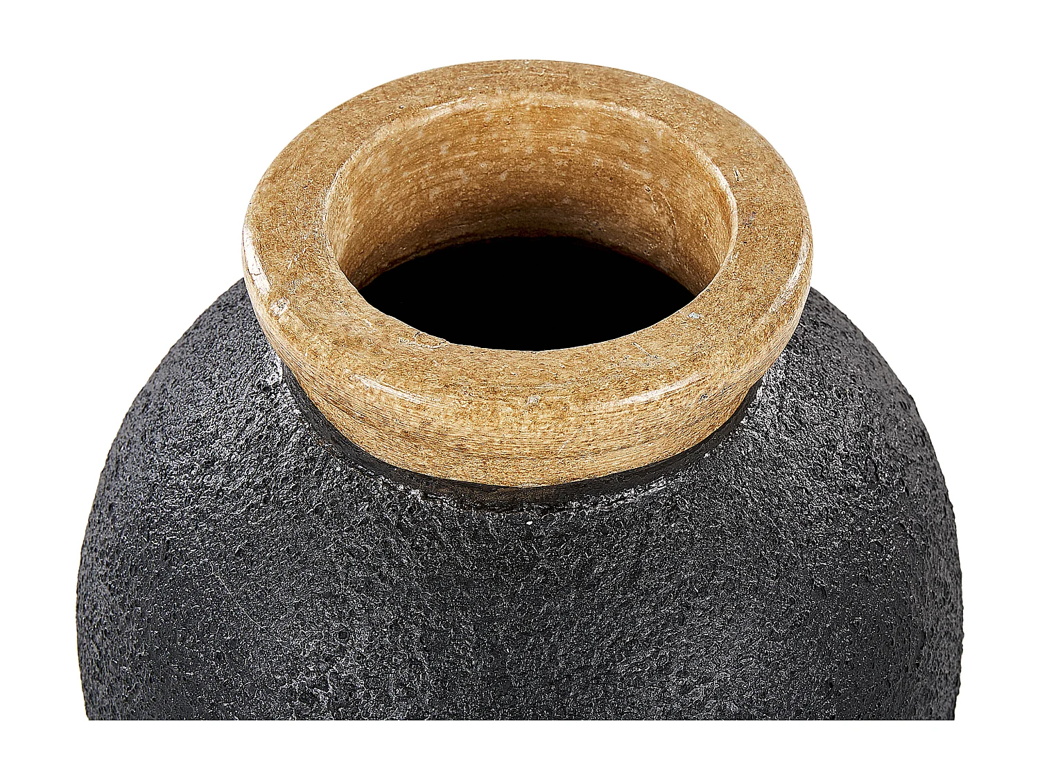 Jarro decorativo DAULIS Cerâmica 31 cm Preto
