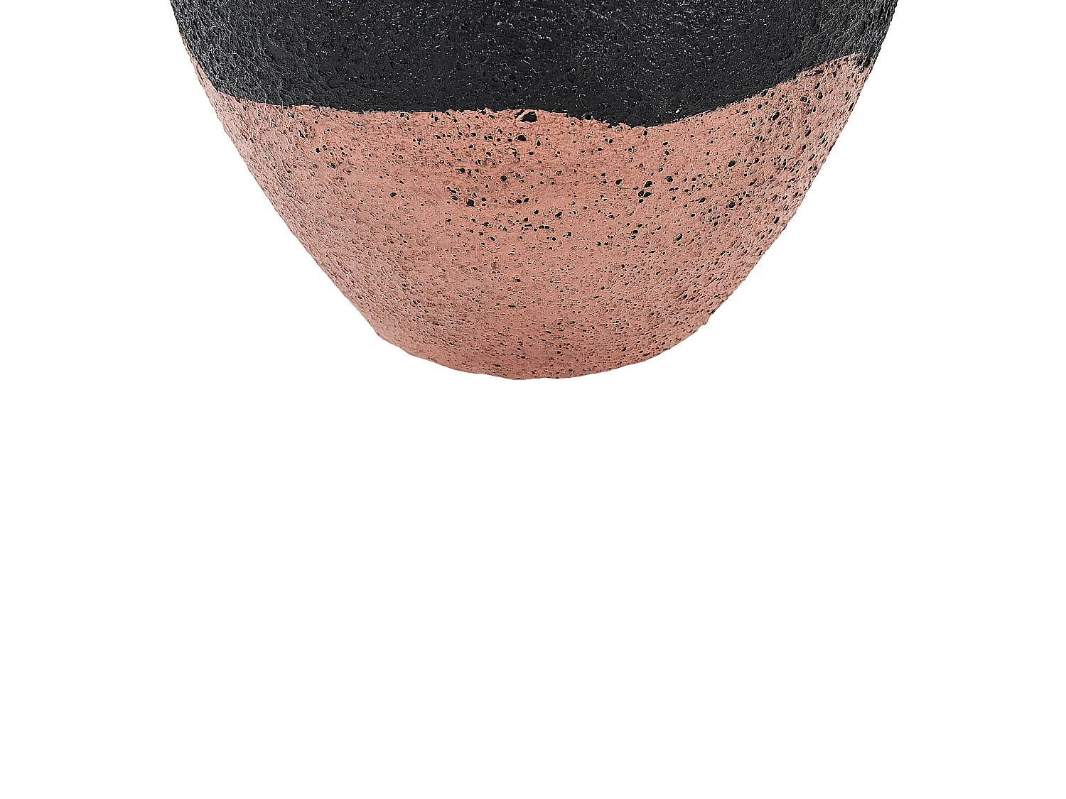 Dekorative Retro-Vase aus Terrakotta handgefertigt schwarz und rosa Daulis