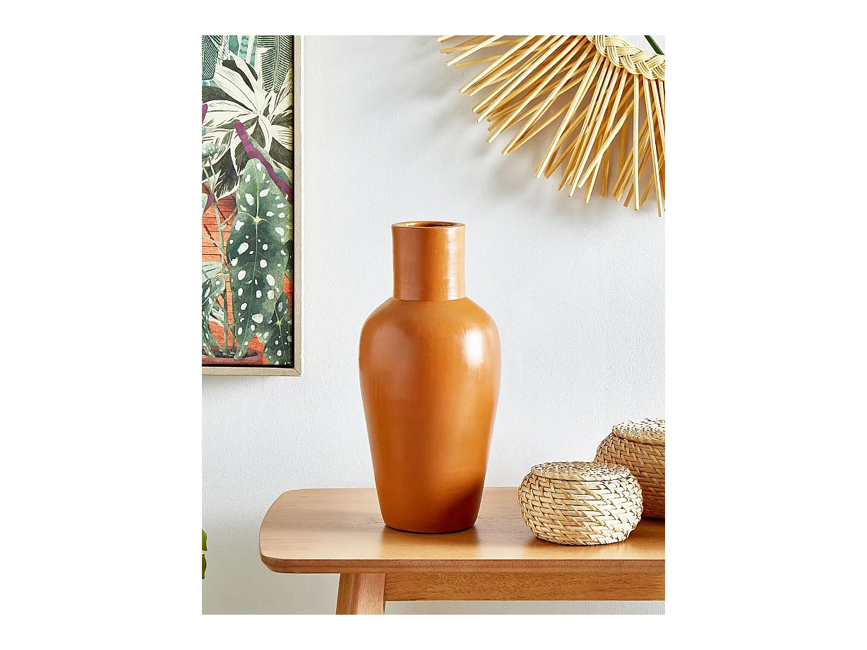 Jarrón decorativo KARFI Cerámica 37 cm Naranja