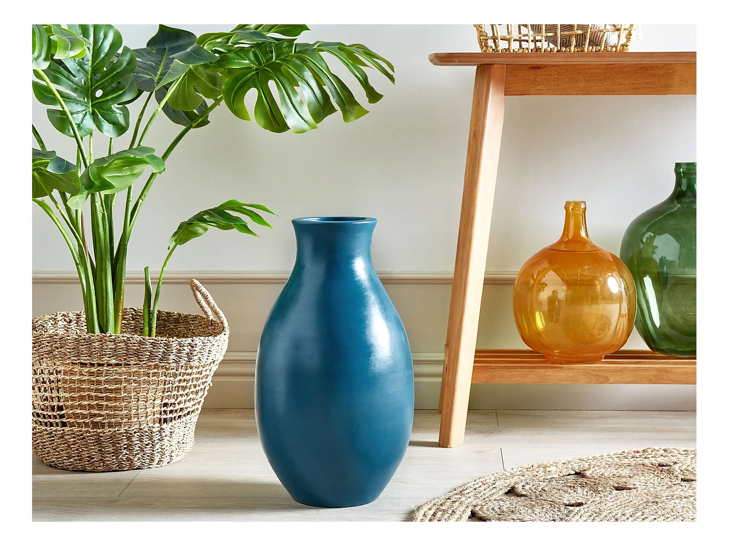 Vase décoratif STAGIRA Céramique 48 cm Bleu