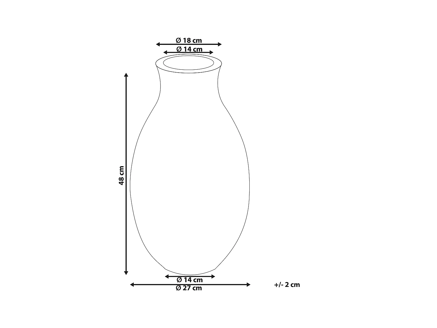 Decovaas STAGIRA Keramiek 48 cm Blauw