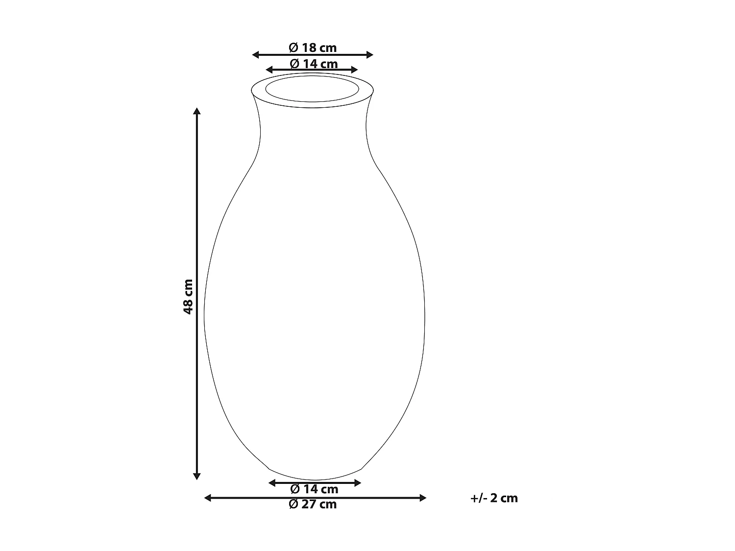 Dekorative Vase aus Terrakotta Handgefertigte blau Stagira