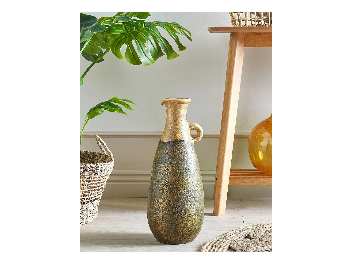 Jarrón decorativo MARONEJA Cerámica 50 cm Verde