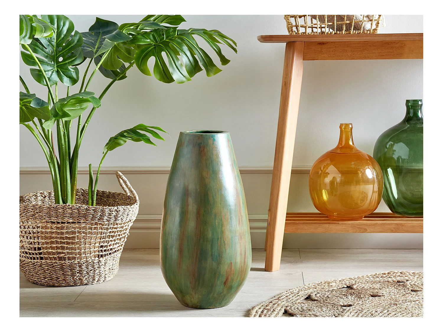 Decovaas AMFISA Keramiek 50 cm Groen