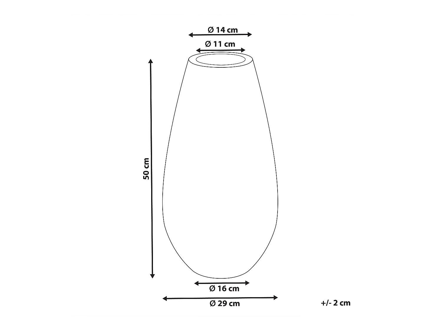 Decovaas AMFISA Keramiek 50 cm Groen