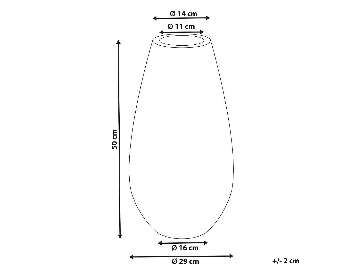 Vase décoratif AMFISA Céramique 50 cm Vert