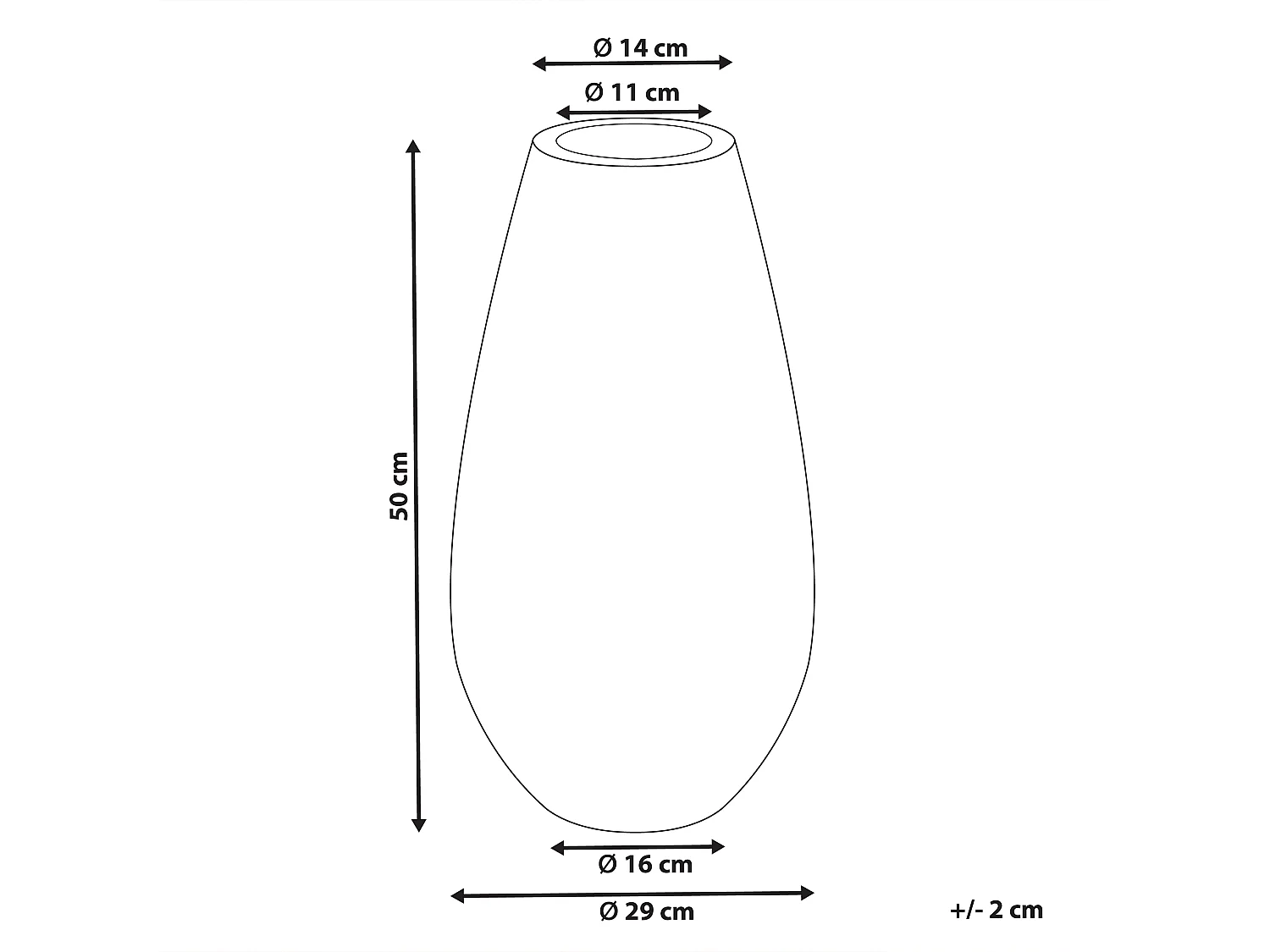 Vase décoratif AMFISA Céramique 50 cm Vert